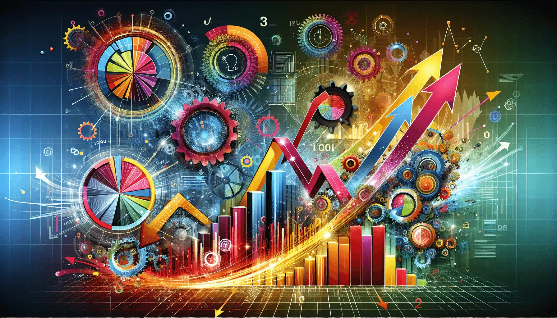 An artistic depiction of performance optimization in affiliate marketing.